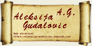 Aleksija Gudalović vizit kartica
